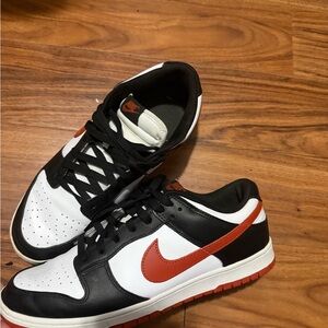 Nike Black and White Shoes with Red Accents